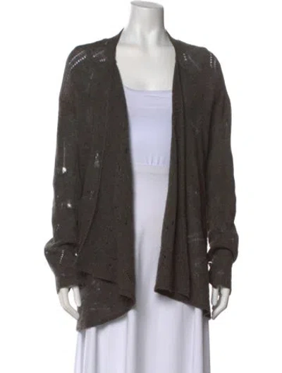 Pre-owned Vince Open Front Sweater In Brown