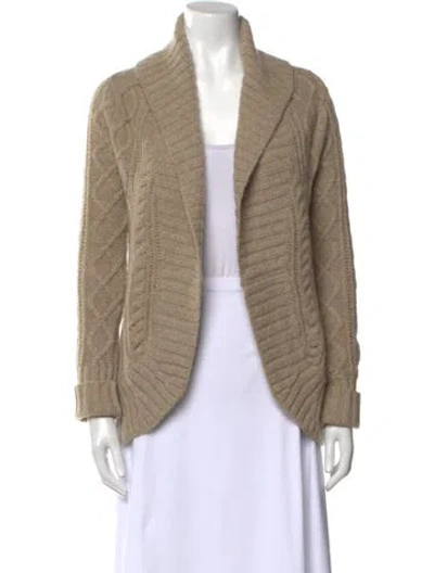 Pre-owned Vince Open Front Sweater In Brown