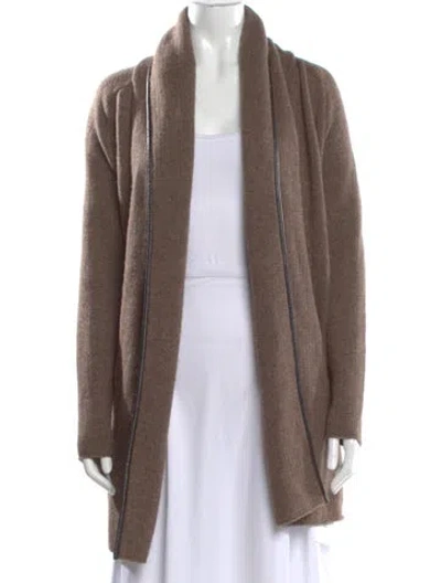 Pre-owned Vince Open Front Sweater In Brown