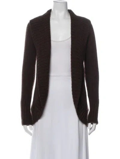 Pre-owned Vince Open Front Sweater In Brown