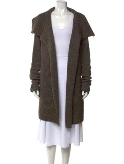 Pre-owned Vince Open Front Sweater In Brown