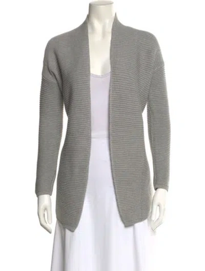 Pre-owned Vince Open Front Sweater In Gray