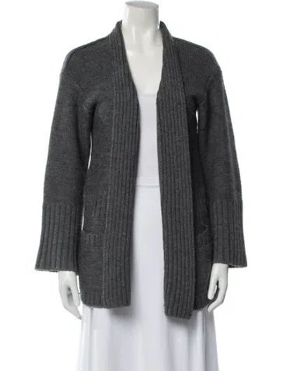 Pre-owned Vince Open Front Sweater In Gray
