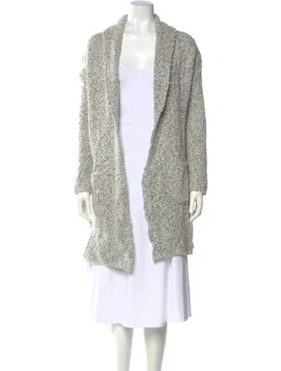 Pre-owned Vince Open Front Sweater In Gray