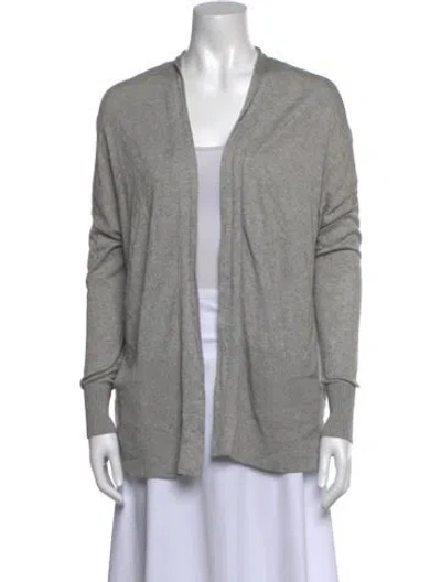 Pre-owned Vince Open Front Sweater In Gray