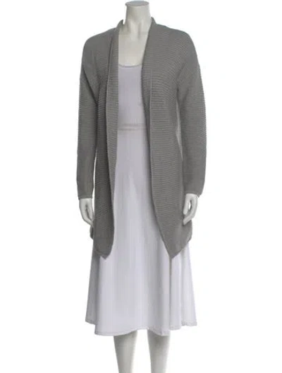 Pre-owned Vince Open Front Sweater In Gray