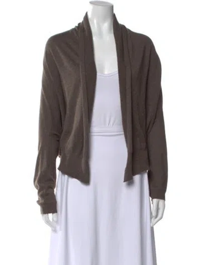 Pre-owned Vince Open Front Sweater In Gray