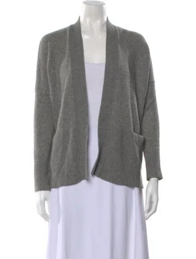 Pre-owned Vince Open Front Sweater In Gray