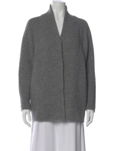 Pre-owned Vince Open Front Sweater In Gray
