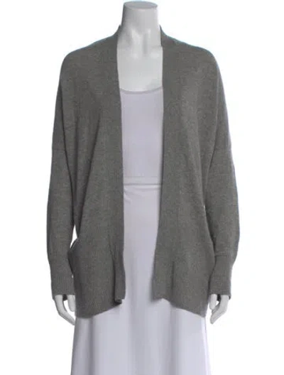 Pre-owned Vince Open Front Sweater In Gray