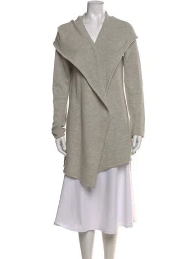 Pre-owned Vince Open Front Sweater In Gray