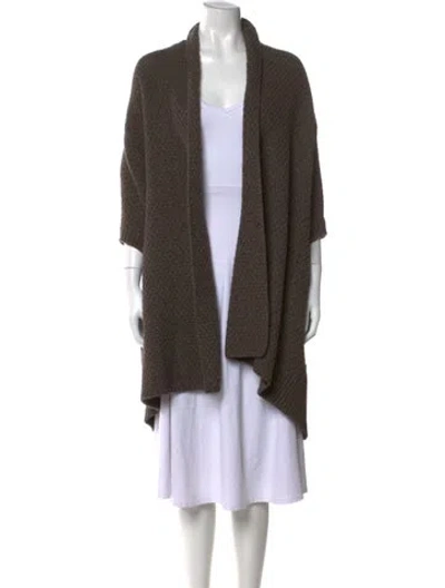 Pre-owned Vince Open Front Sweater In Gray