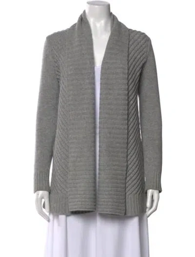 Pre-owned Vince Open Front Sweater In Gray