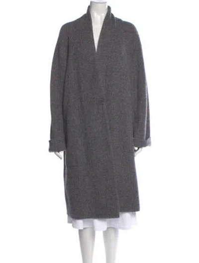 Pre-owned Vince Open Front Sweater In Gray