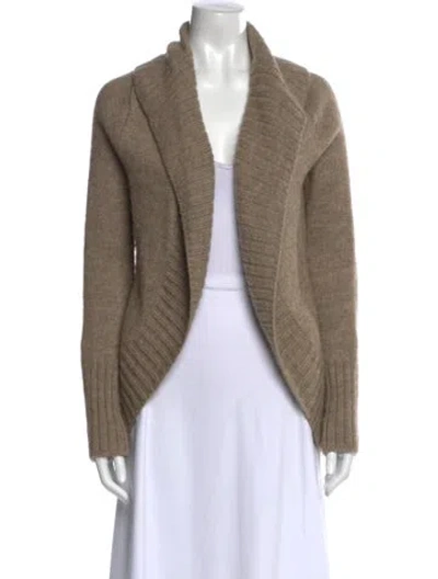 Pre-owned Vince Open Front Sweater In Neutral