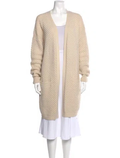 Pre-owned Vince Open Front Sweater In Neutral
