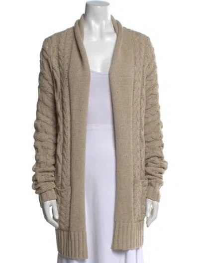 Pre-owned Vince Open Front Sweater In Neutral