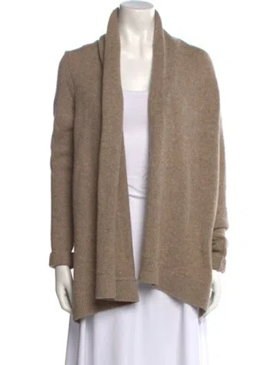 Pre-owned Vince Open Front Sweater In Neutral
