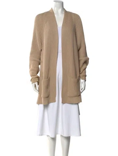 Pre-owned Vince Open Front Sweater In Neutral