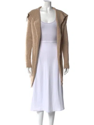 Pre-owned Vince Open Front Sweater In Neutral