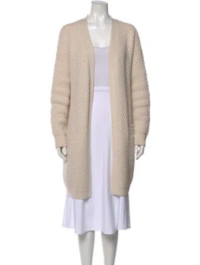 Pre-owned Vince Open Front Sweater In Neutral