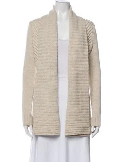 Pre-owned Vince Open Front Sweater In Neutral