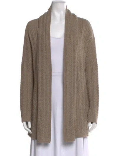 Pre-owned Vince Open Front Sweater In Neutral