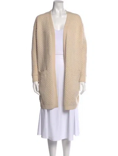 Pre-owned Vince Open Front Sweater In Neutral