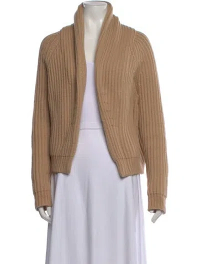 Pre-owned Vince Open Front Sweater In Neutral