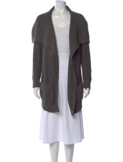 Pre-owned Vince Open Front Sweater In Neutral
