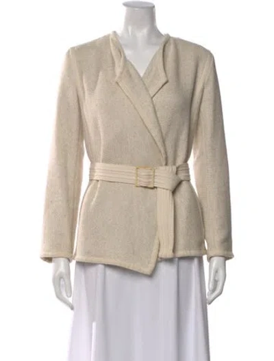 Pre-owned Vince Open Front Sweater In Neutral