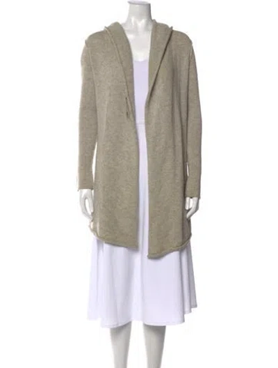 Pre-owned Vince Open Front Sweater In Neutral