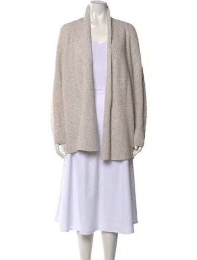 Pre-owned Vince Open Front Sweater In Neutral