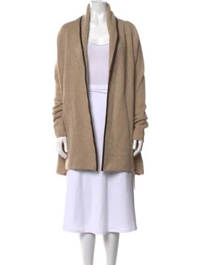 Pre-owned Vince Open Front Sweater In Neutral