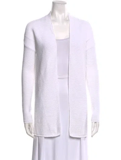 Pre-owned Vince Open Front Sweater In White