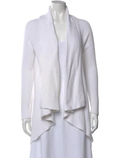 Pre-owned Vince Open Front Sweater In White