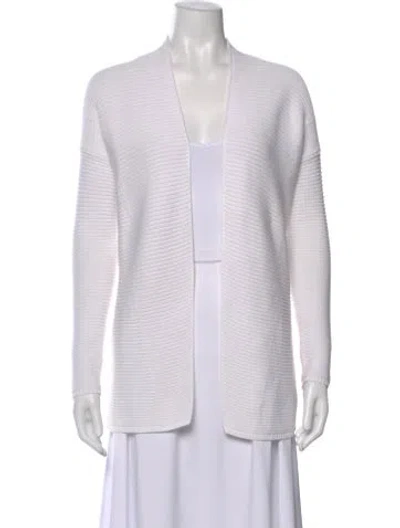 Pre-owned Vince Open Front Sweater In White
