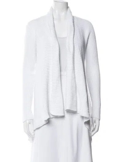 Pre-owned Vince Open Front Sweater In White