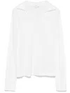 Vince Open Neck Long-sleeved Loose Fit Blouse In White