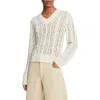 Vince Open Stitch Cable Sweater In Cream