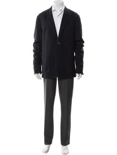 Pre-owned Vince Overcoat In Blue