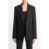 Vince Button-fastening Cotton Jacket In Black