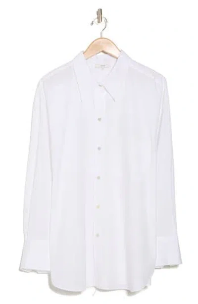 Vince Oversize Cotton Button-up Shirt In Optic White