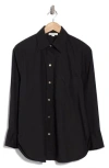Vince Oversize Oxford Shirt In Black