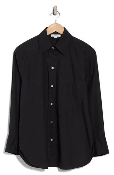 Vince Oversize Oxford Shirt In Black