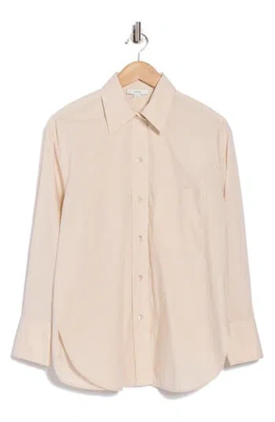 Vince Oversize Oxford Shirt In Neutral