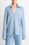 Vince Oversize Wool & Cashmere Blend Sweater In Blue