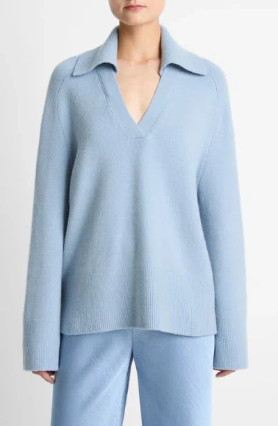 Vince Oversize Wool & Cashmere Blend Sweater In Blue