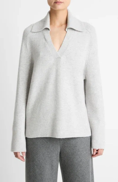 Vince Oversize Wool & Cashmere Blend Sweater In White