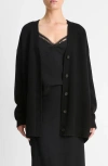 Vince Cashmere And Wool Cardigan In Black